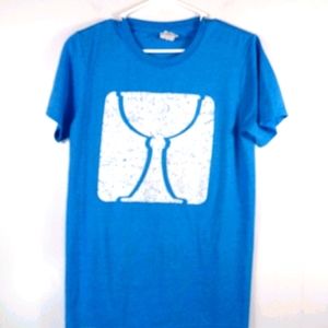 Womens Gildan Soft Style Ring Spun Block Wine Glas